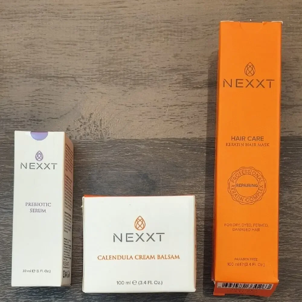 Nexxt, Bundle Of 3 Probiotic Serum, Calendula Cream, & Hair Mask NWT